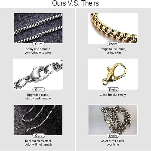 Alloy Snake Pendant with Pure Stainless Steel 24inch Round Box Chain ...